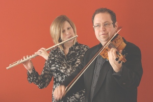 Pete and Lisa on flute and violin
